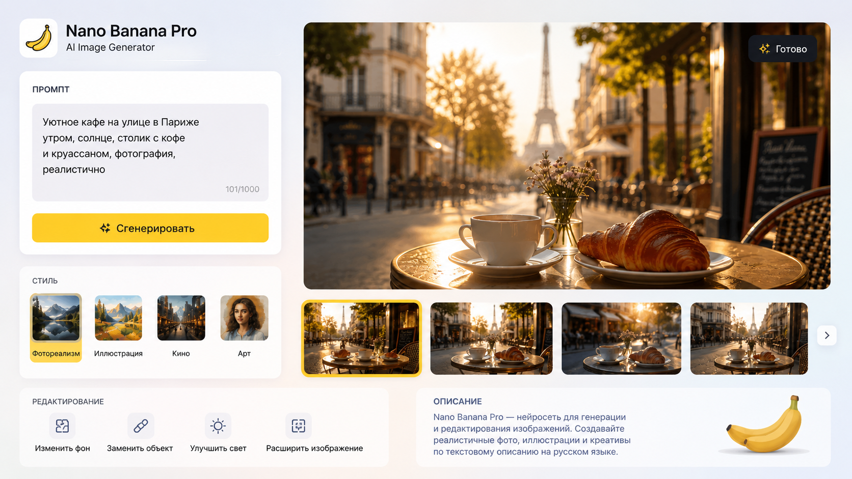 Примеры эффективных промптов для Nano Banana Pro